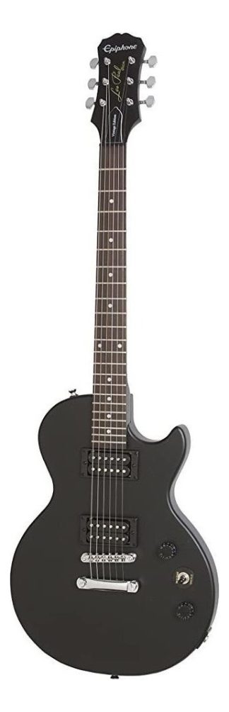 Guitarra Eléctrica EpiPhone Les Paul Special Ve De Álamo Ebony Satinado Con Diapasón De Palo De Rosa