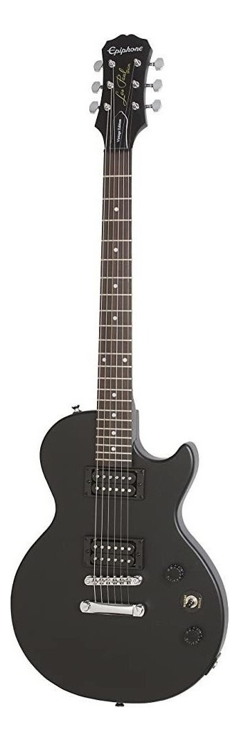 Guitarra Eléctrica EpiPhone Les Paul Special Ve De Álamo Ebony Satinado Con Diapasón De Palo De Rosa