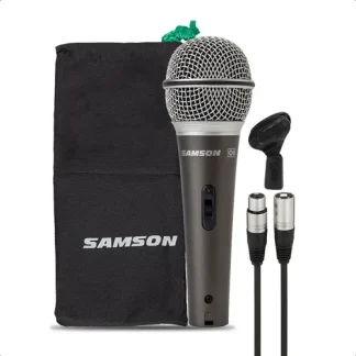 Micrófono Dinámico Samson Q6 Ideal Voces Gris