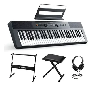 Donner Sd10 Teclado 61 Teclas Sensitivo Soporte Banqueta