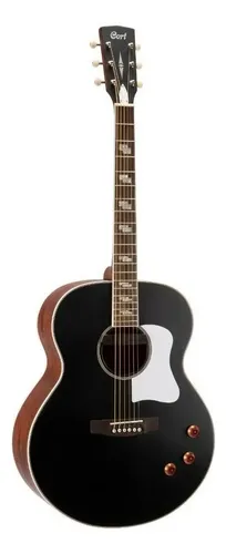 Guitarra Electroacústica Cort Cj Retro Jumbo Diestro Black Matte Vintage Black Matte Merbau