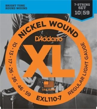 Daddario Exl110 7 Encordado 010 Guitarra 7 Cuerdas Electrica