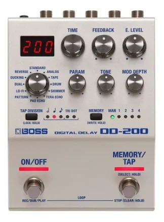 Pedal De Efecto Boss 200 Digital Delay Dd-200 Plateado