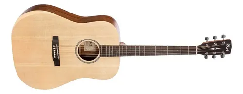 Guitarra Acústica Cort Earth Bevel Cut Marrón Dreadnought Con Funda Diestro Palo Rosa