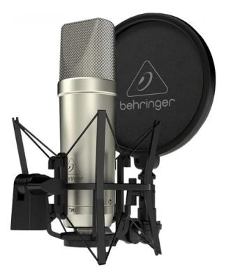Paquete Completo De Grabación De Micrófono Behringer Tm1 Dorado