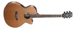 Guitarra Electroacústica Cort Sfx-ced-ns 6 Cuerdas Cedro Satin Natural