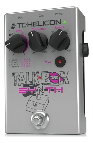 Pedal Tc Helicon Talkbox Synth Voces Guitarra 8 Efectos Reverb Usb 9v Gris