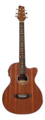Guitarra Electroacustica Stagg Eq 5 Bandas Afinador Caoba Color Marrón Oscuro Material Del Diapasón Ébano Orientación De La Mano Diestro