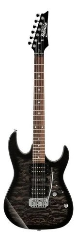 Guitarra Eléctrica Ibanez Rg Gio Grx70qa Gio De Álamo Transparent Black Sunburst Transparente Con Diapasón De Amaranto Diestro
