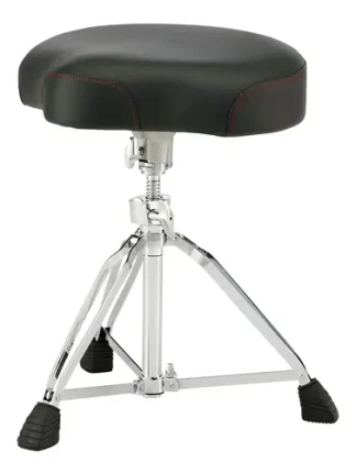 Banqueta Pearl Roadster Asiento Redondo Con Rosca D-3500 Negro Y Cromo