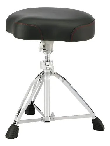 Banqueta Pearl Roadster Asiento Redondo Con Rosca D-3500 Negro Y Cromo