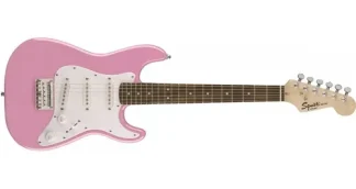 Squier Mini Guitarra Electrica Stratocaster Rosa Exhibicion