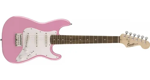 Squier Mini Guitarra Electrica Stratocaster Rosa Exhibicion
