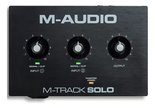 Placa De Audio Usb 2 Entradas 2 Salida M-audio Mtracksoloii Color Negro