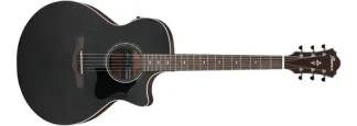 Ibanez Ae140 Guitarra Electro Acustica Tapa Solida Color Weathered Blac Material Del Diapasón Laurel Orientación De La Mano Diestro