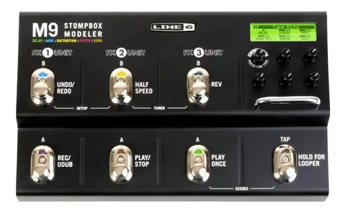 Pedalera Multi Efectos Line 6 Stompbox M9 Guitarra Negra Midi 9v Negro