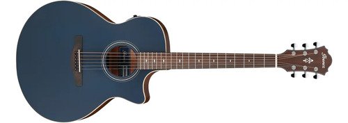 Ibanez Ae100 Guitarra Electro Acustica Tapa Maciza Color Dark Tide Blue Flat Material Del Diapasón Laurel Orientación De La Mano Diestro