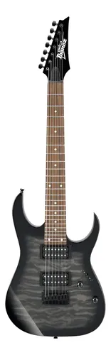 Guitarra Eléctrica Ibanez Rg Gio Grg7221 De Arce/álamo Transparent Black Sunburst Con Diapasón De Amaranto Grg7221qatks Diestro