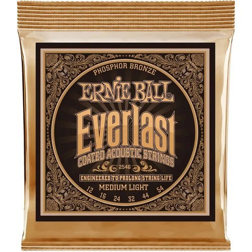 Cuerdas Guitarra Acustica 12-54 Everlast Ernie Ball 2546