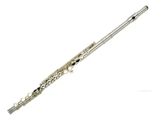 Flauta Traversa Lincoln Jyfl-1201 N Bb Niquel Con Estuche. Plateado