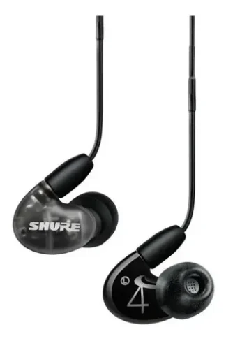 Auricular In Ear Shure Aonic 4 Doble Driver Aislante Se42hybk+uni Negro
