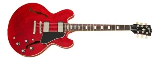 Gibson Es335 Figured Semi Hollow Made In Usa Color Sixties Cherry Material Del Diapasón Palo De Rosa Orientación De La Mano Diestro