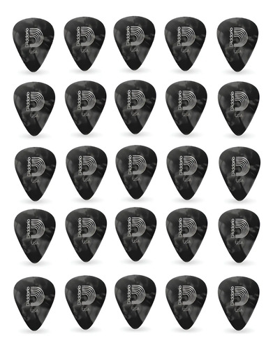 Daddario Pack 25 Puas Celuloide Perlado Heavy 1.00mm