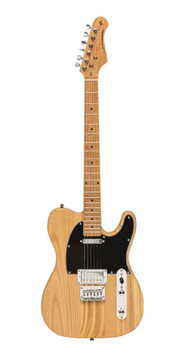 Stagg Setplus Telecaster Vintage Plus Guitarra Electrica Color Natural Orientación De La Mano Diestro Maple