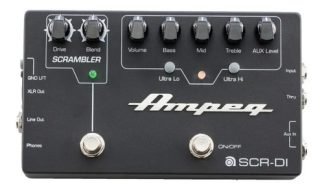 Pedal De Efectos Para Bajo Ampeg Scr-di Preamp Overdrive Analógico Black