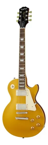 Guitarra Eléctrica EpiPhone Inspired By Gibson Les Paul Standard 50s De Caoba Metallic Gold Brillante Con Diapasón De Laurel De La India Diestro