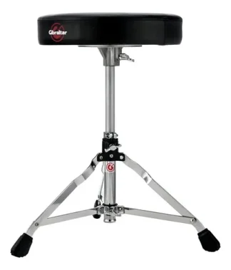 Banqueta Batería Gibraltar 5608 Asiento Redondo Altura Ajustable 61cm Negro/cromado