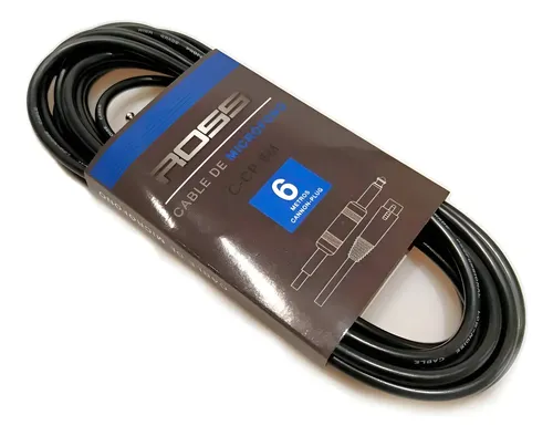 Cable Canon Xlr A Plug 6.5mm Para Microfono 6 Metros
