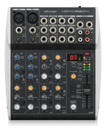 Behringer Xenyx 1002sfx Mezcladora 10 Canales Efectos Y Usb