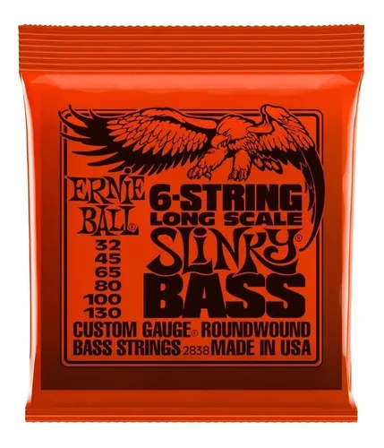 Encordado Ernie Ball Slinky 6 Cuerdas Para Bajo Electrico