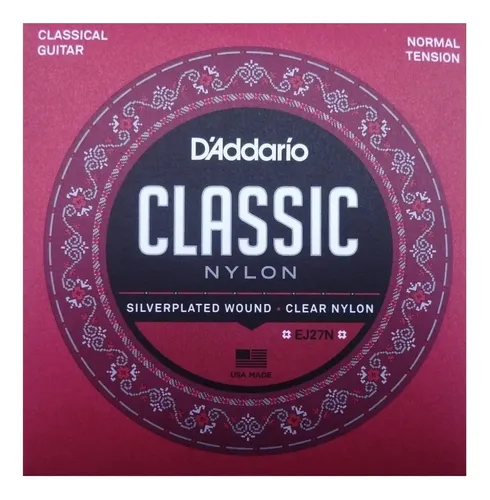 Cuerda De Guitarra D'addario Student Nylon Ej27n De Nylon