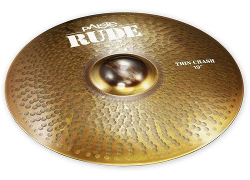 Platillo Thin Crash 19 Pulgadas Paiste Rude Serie Dorado Brillante