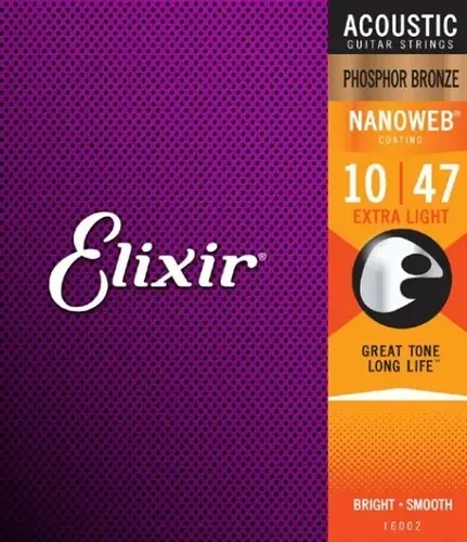 Elixir 16002 Encordado Guitarra Acustica P Bronze 010