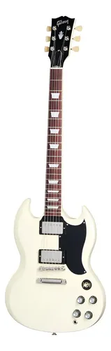 Guitarra Eléctrica Gibson Sg Standard 61 De Usa, Color Classic White Con Diapasón De Palo De Rosa Diestro Palo De Rosa Indio
