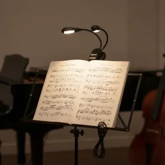 Luz Atril Lectura 4 Leds Dos Brazos Flexibles Leonard Lndlu4 Negro