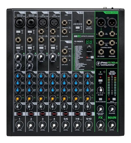 Mackie Pro Fx10 V3 Mixer 10 Canales Usb Efectos