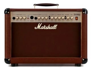 Amplificador Marshall Acoustic As50d Transistor Para Guitarra De 50w Color Marrón