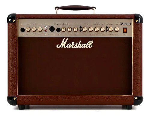 Amplificador Marshall Acoustic As50d Transistor Para Guitarra De 50w Color Marrón