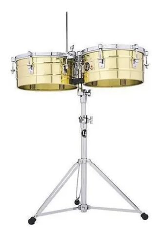 Timbales Tito Puente Latin Percussion Lp257-b 14 15 Bronce Soporte