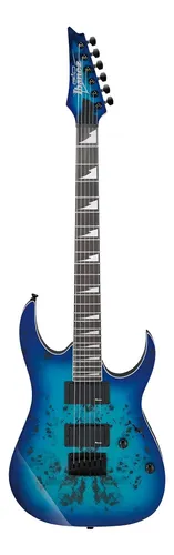 Guitarra Eléctrica Ibanez Rg Gio De Okoume Aqua Burst Barniz Con Diapasón De Amaranto Diestro