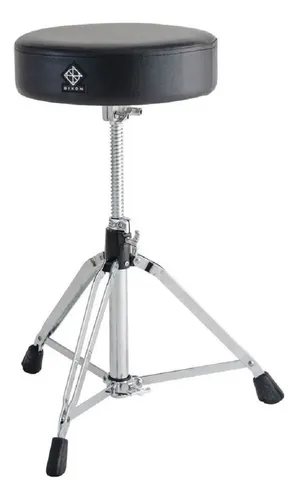 Banqueta Batería Dixon Psn-9 Asiento Redondo Regulable Cuerina Negra Egro