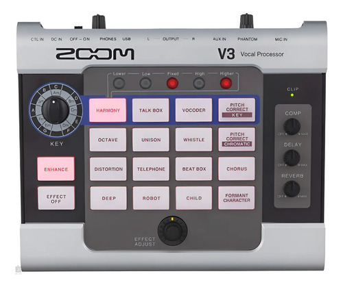Zoom V3 Procesador Vocal Multiefectos Para Voces