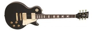 Guitarra Eléctrica Vintage V100 Reissued Series Arce Caoba Humbucker Diestro Negro Brillante Lignum Rosa