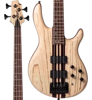 Bajo Cort Artisan A4 Ultra Ash Etched Natural Black Diestro Negro Natural Grabado Mate 4