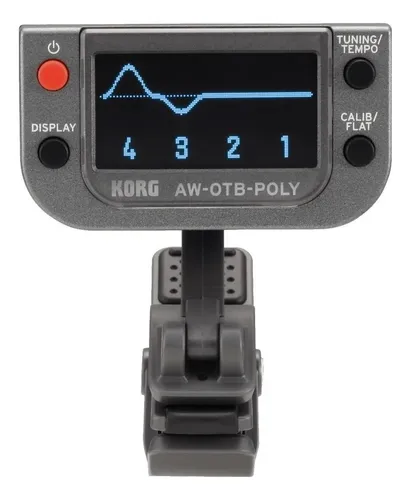 Afinador Polifónico Bajo Korg Clip Pantalla Oled Alta Precisión Gris Oscuro