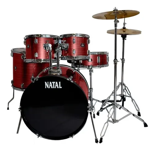 Natal Dna Bateria 5 Cuerpos Fierros Platillos Banqueta